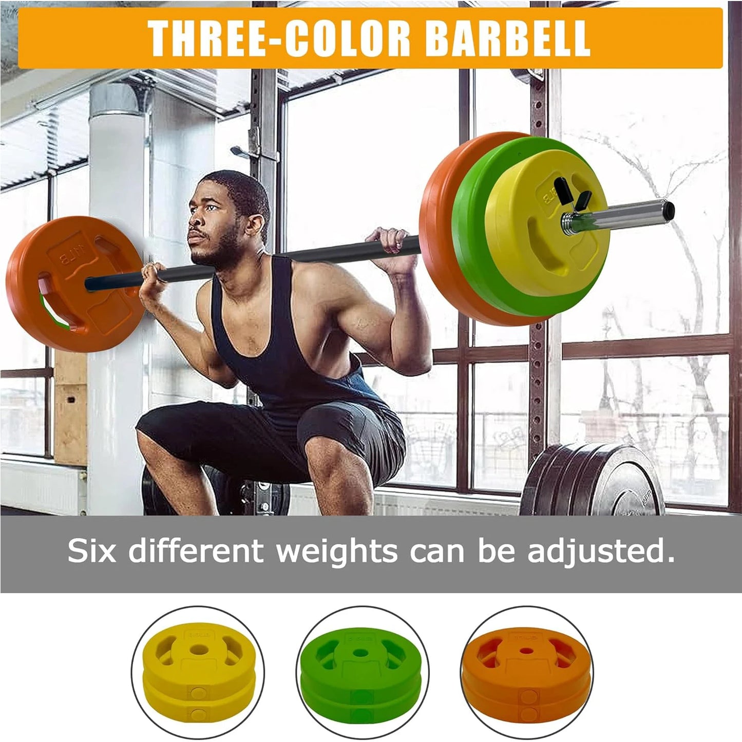 HiMISS Adjustable Barbell Weight Set 40lb 20kg Home Gym