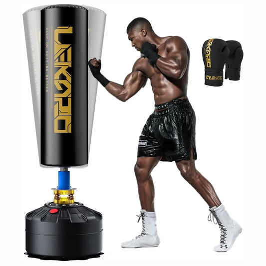 Lekaro Standing Boxing Post With Gloves