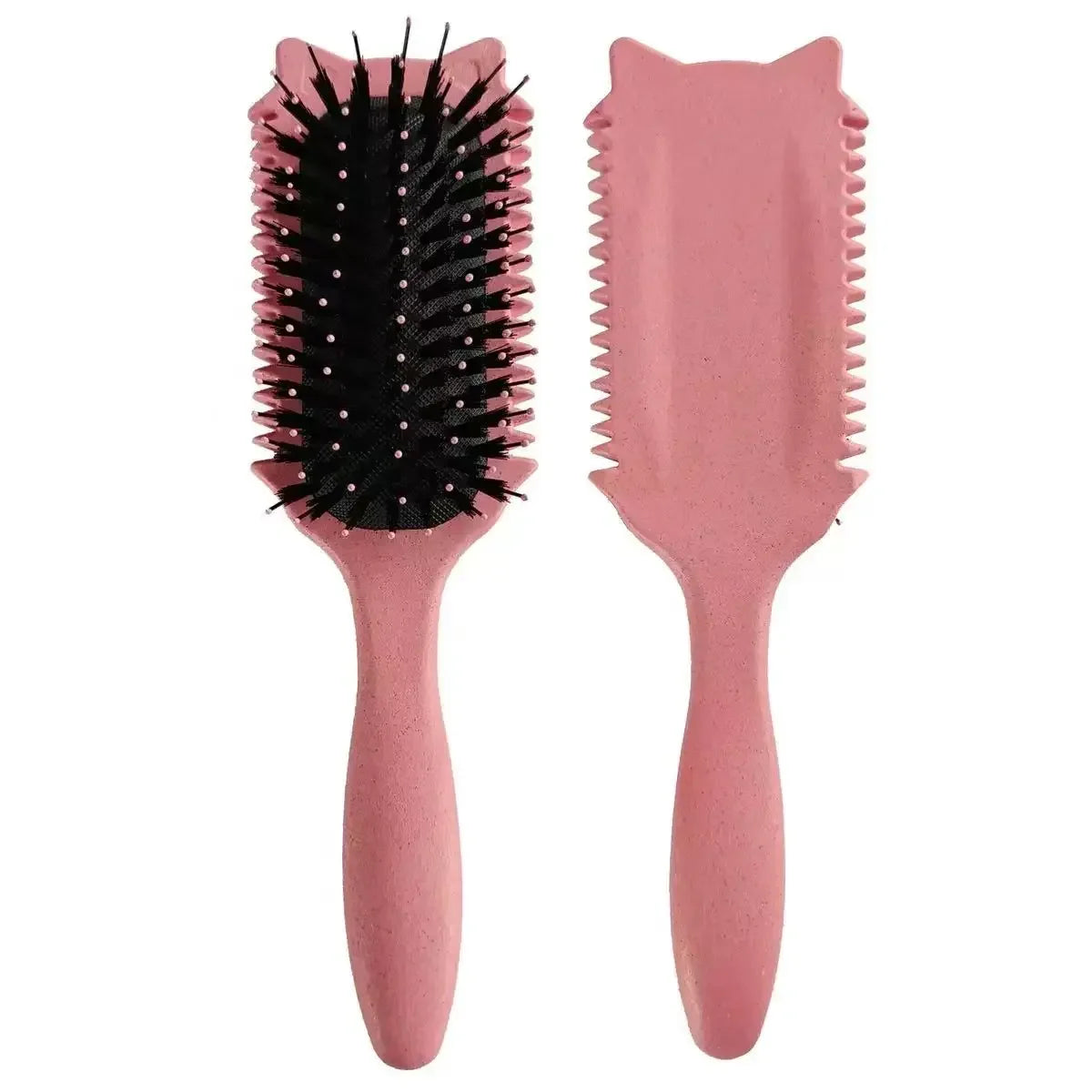 Wood Soft Bristle Curly Hair Shaping Styling Brush For Men Women