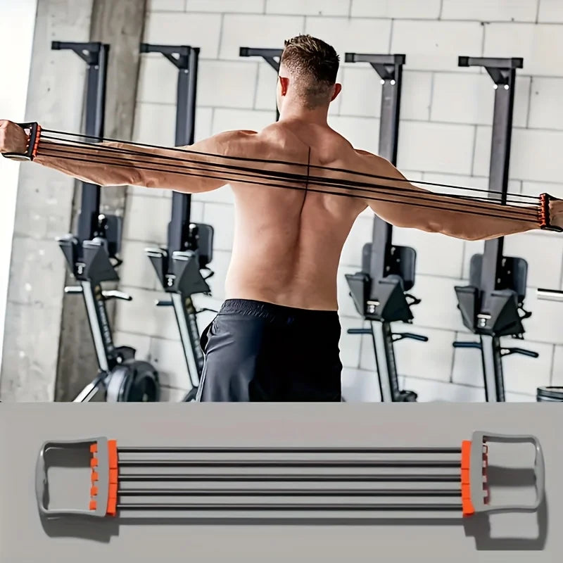 NOVELTY MOON 5 Tube Chest Expander With Adjustable Resistance
