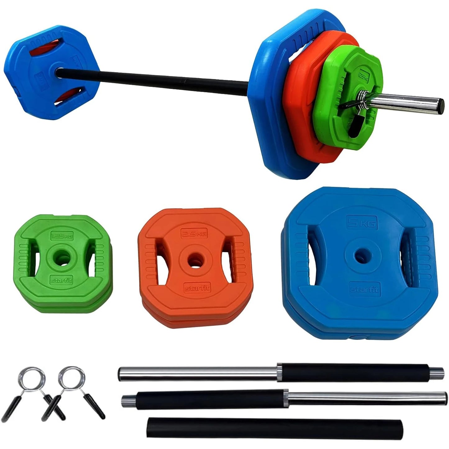HiMISS Adjustable Barbell Weight Set 40lb 20kg Home Gym