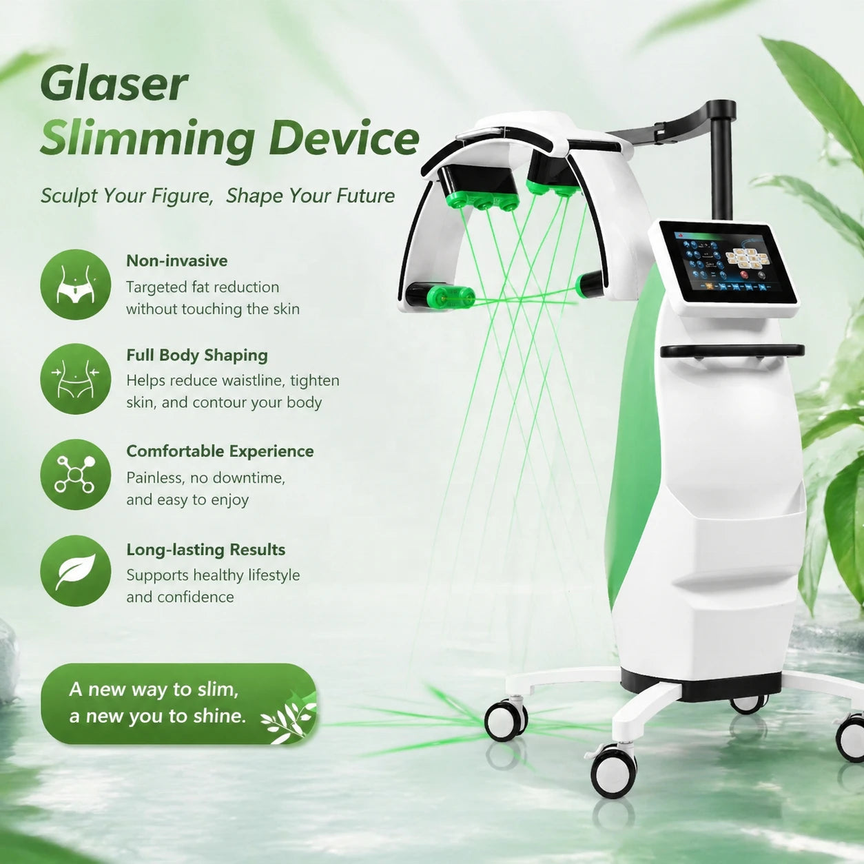 GIOIO Emerald Laser Painless Weight Loss Body Shaping Slimming Equipment