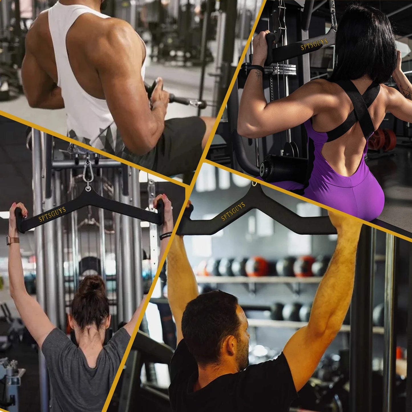 MARSAFIT Lat Pulldown Bar For Cable Pulley System Home Gym