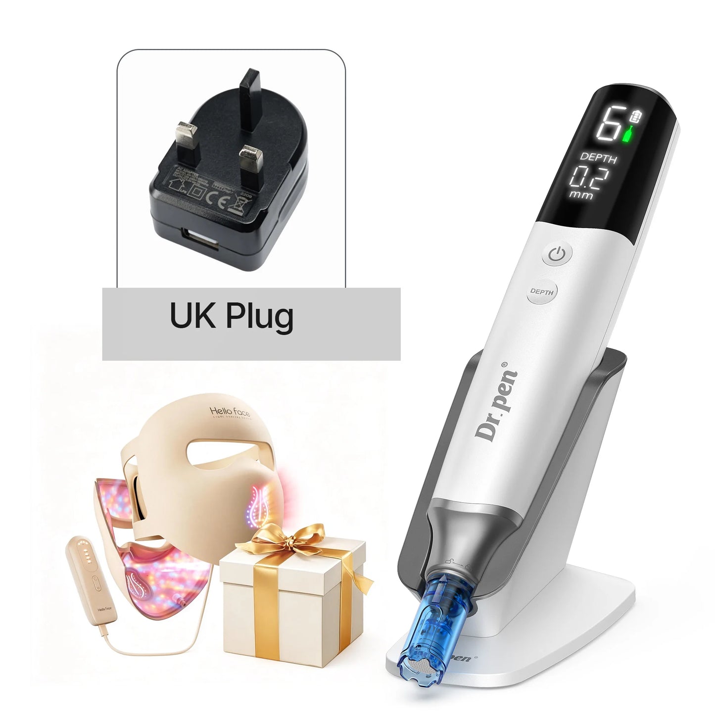 Hello Face Dr Pen M9 Microneedle Device M300 LED Mask