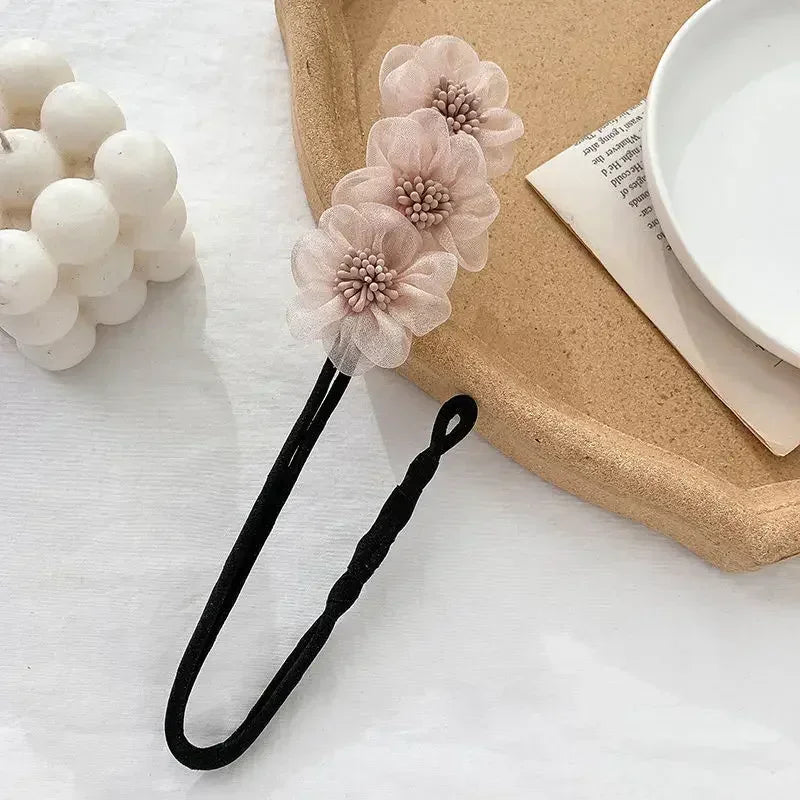 Elegant Pearl Bun Maker Hair Accessory for Korean Style Updos