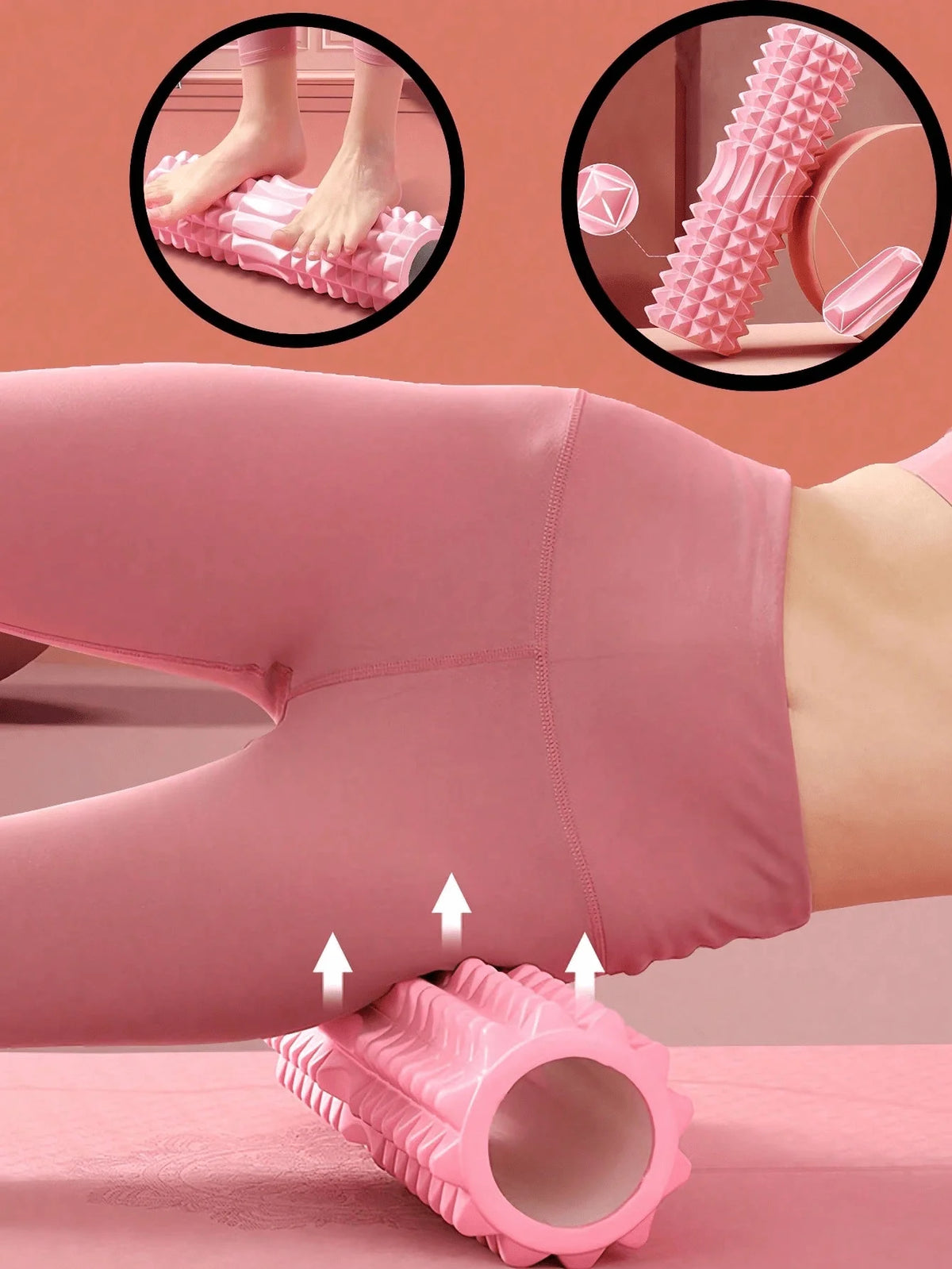 Textured Foam Yoga Massage Roller For Muscle Relaxation and Flexibility