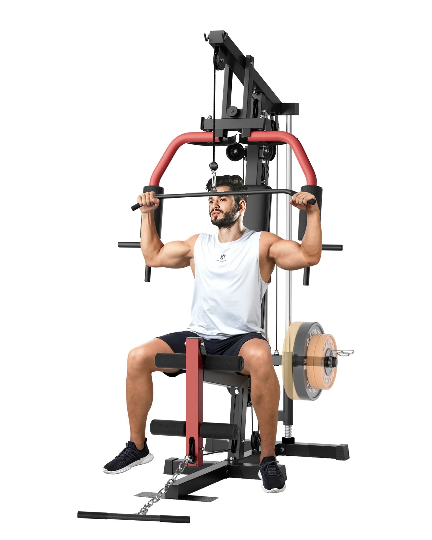 HiMISS 5 In 1 Gym Chest Press Lat Pulldown Machine