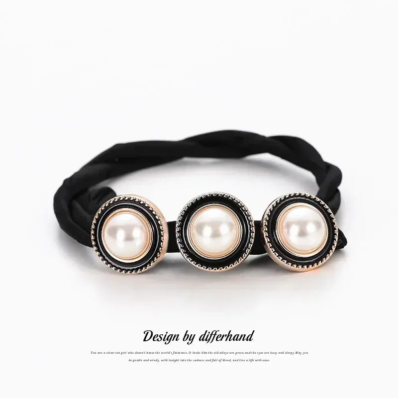 Elegant Pearl Bun Maker Hair Accessory for Korean Style Updos