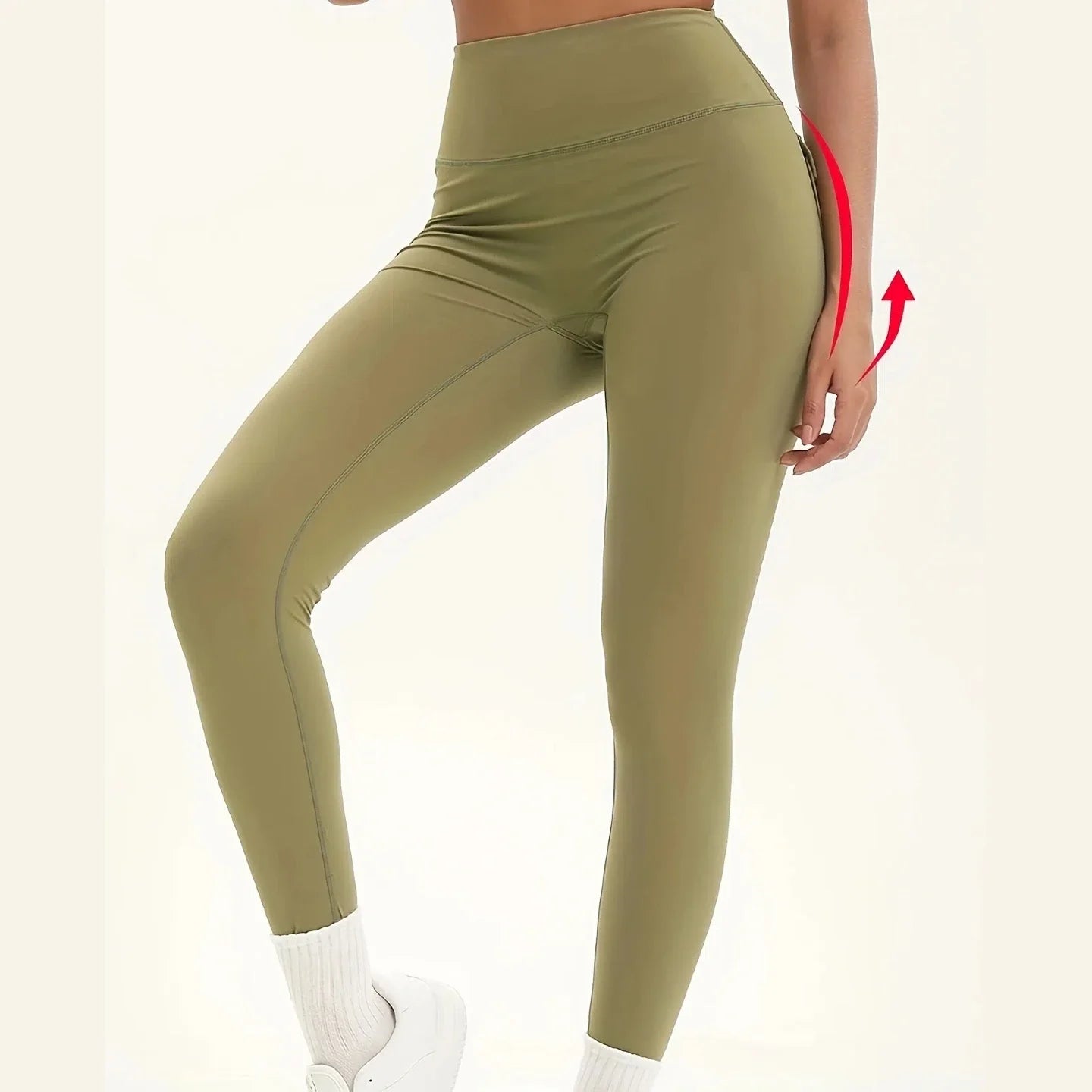 Women's High-Waist Leggings With Phone Pocket 4-Way Stretch Tummy Control