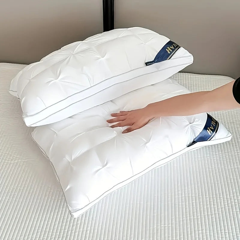 Luxury Hotel Quality Pillows 2 Pack Hypoallergenic Plush Fill