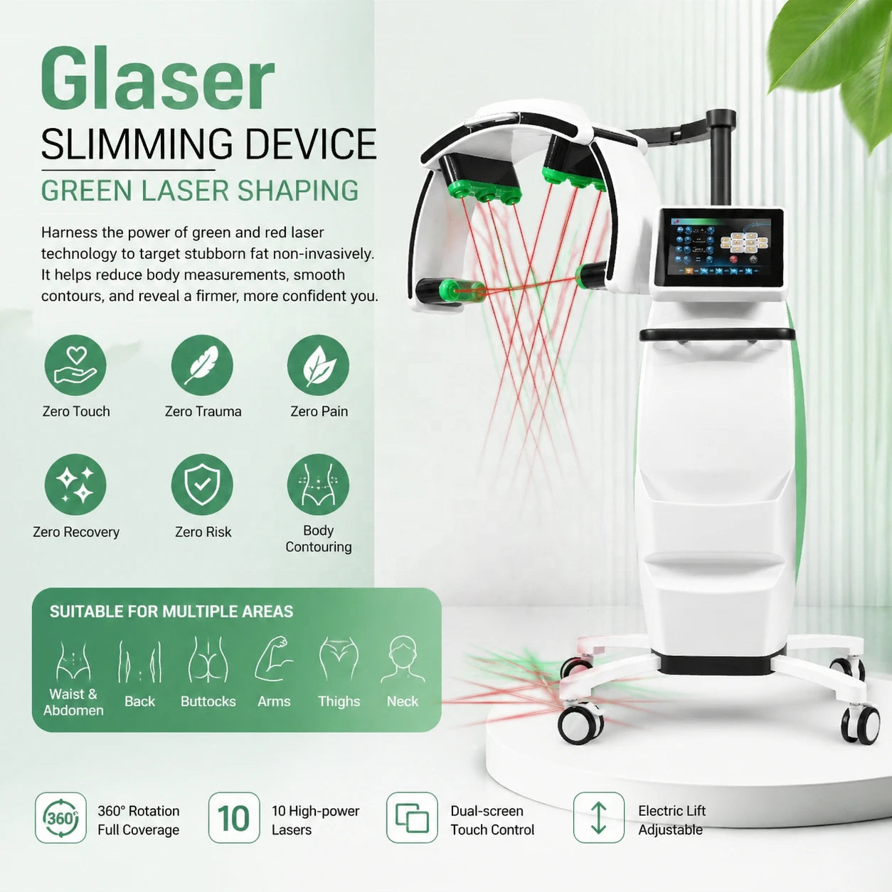 GIOIO Emerald Laser Painless Weight Loss Body Shaping Slimming Equipment