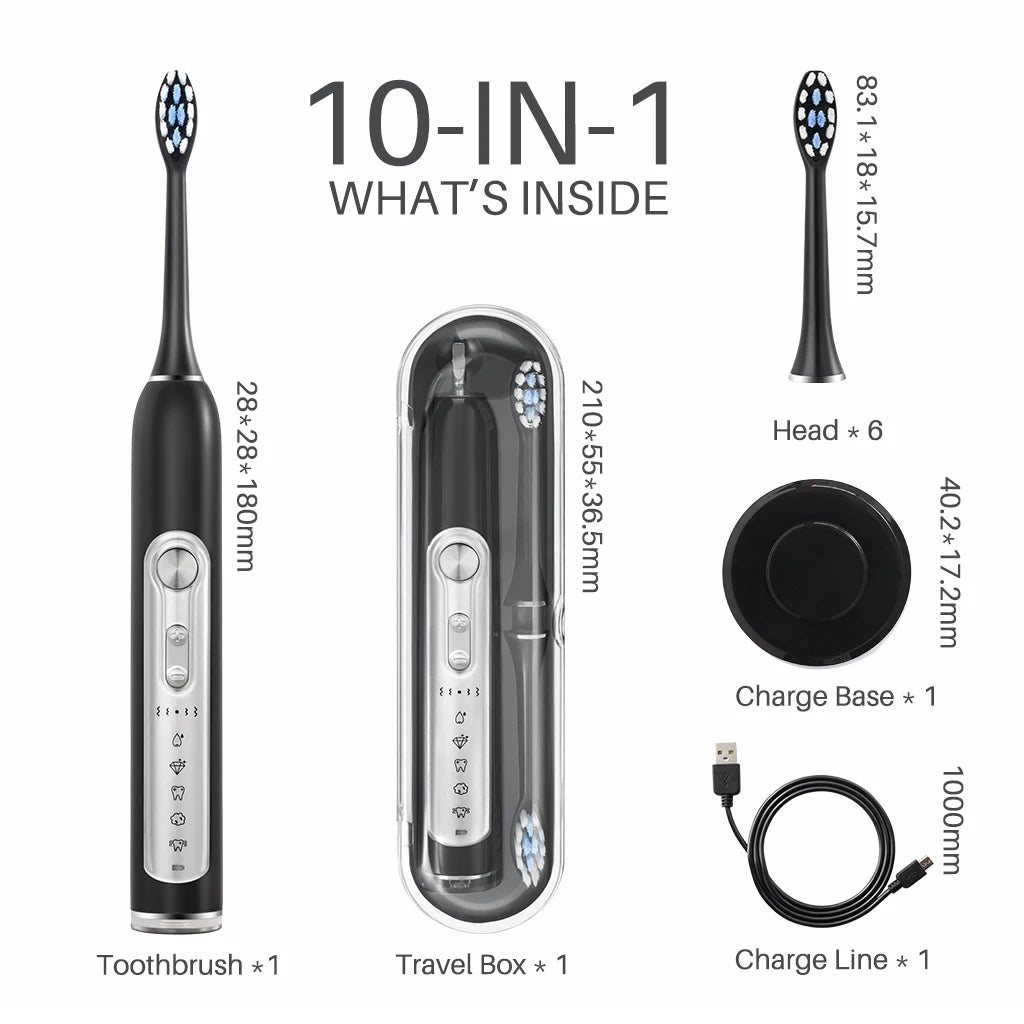 SUBORT S7 Sonic Electric Toothbrush With 5 Modes, IPX7 Waterproof