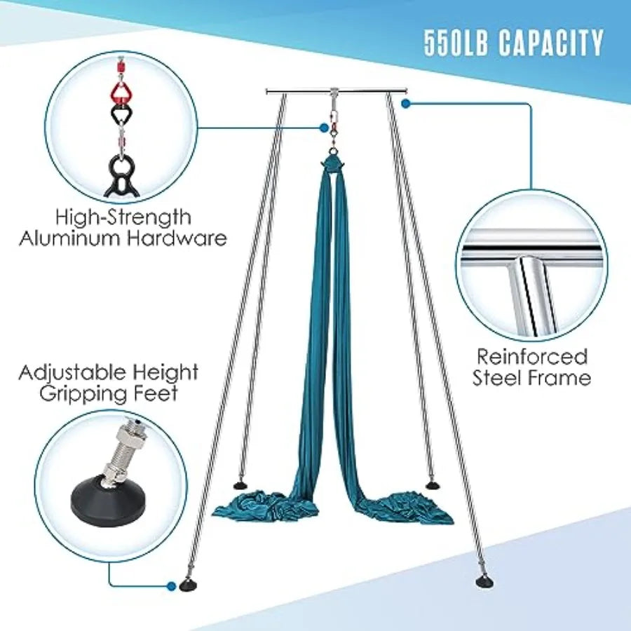 Aerial Silks Yoga Swing With Portable Rig For Home Use