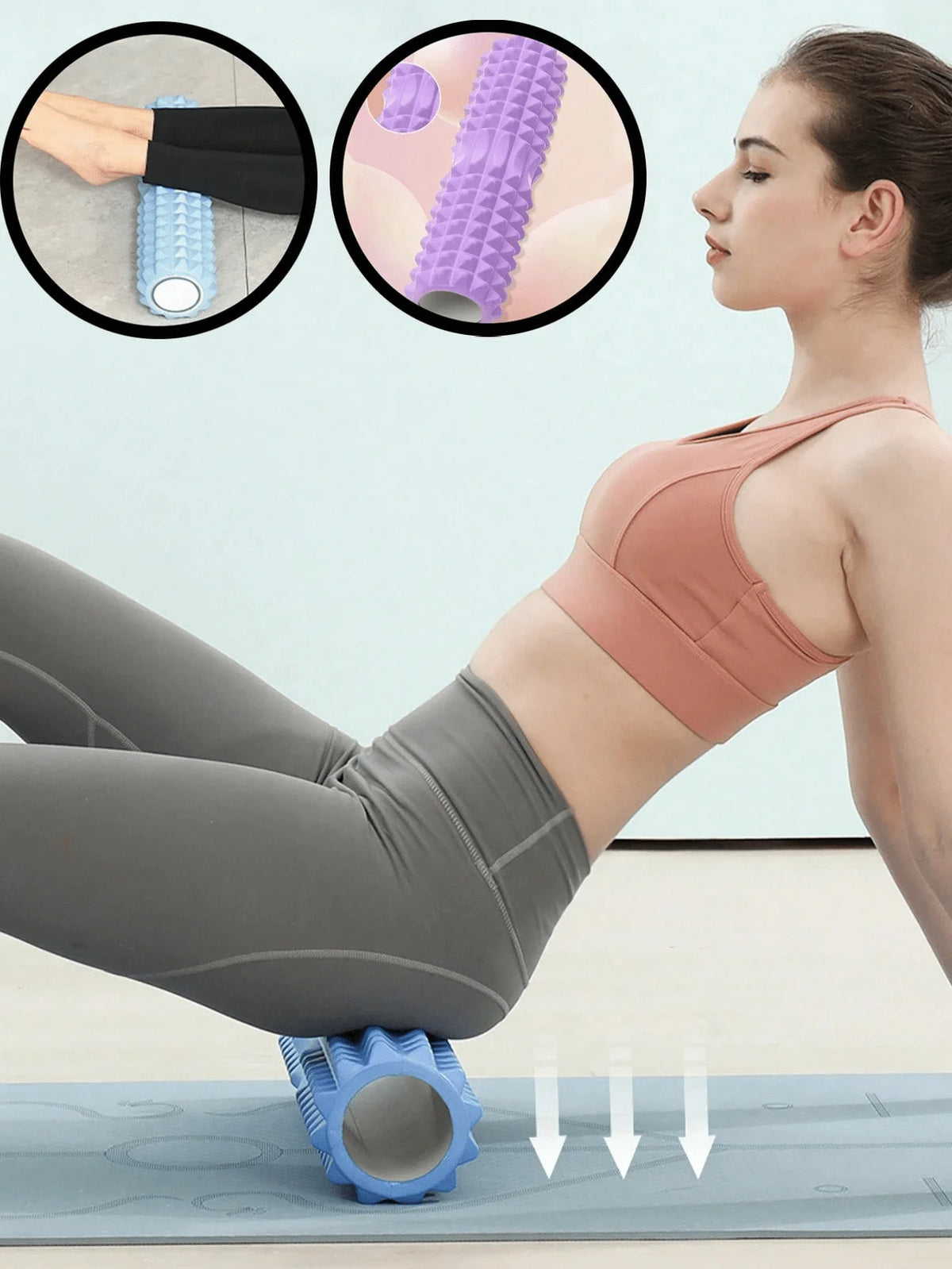 Textured Foam Yoga Massage Roller For Muscle Relaxation and Flexibility