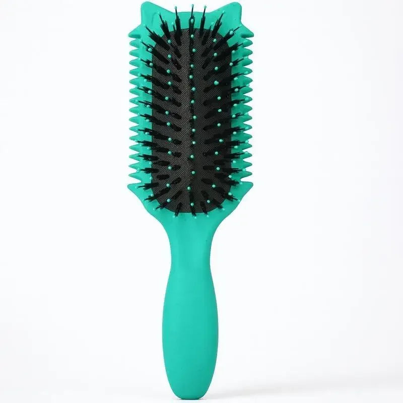 Wood Soft Bristle Curly Hair Shaping Styling Brush For Men Women