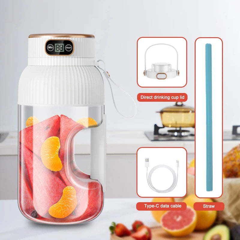 Portable USB Juicer Blender 1000ml For Smoothies Easy Clean