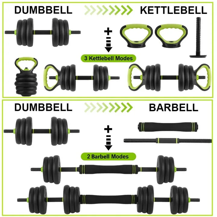 TWISTER.CK Adjustable Dumbbells 4 In 1 Home Gym Weight Set