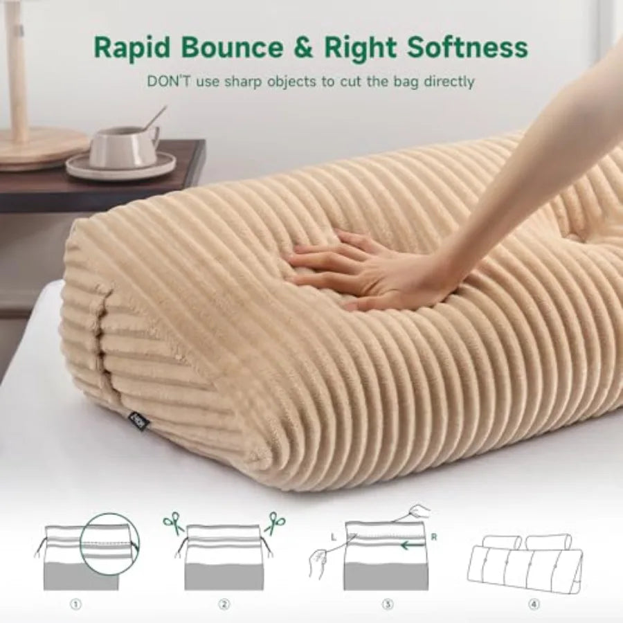 Wedge Headboard Pillow For Reading And Sitting Up Sleep Support