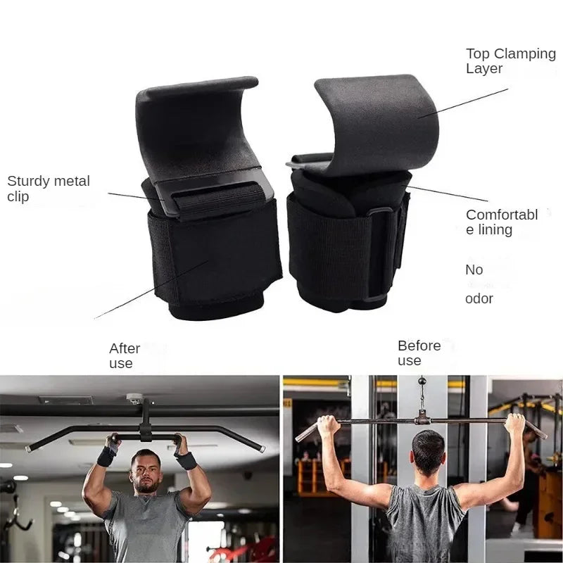 MIHJUSFDH Non Slip Weight Lifting Hooks Pair For Training