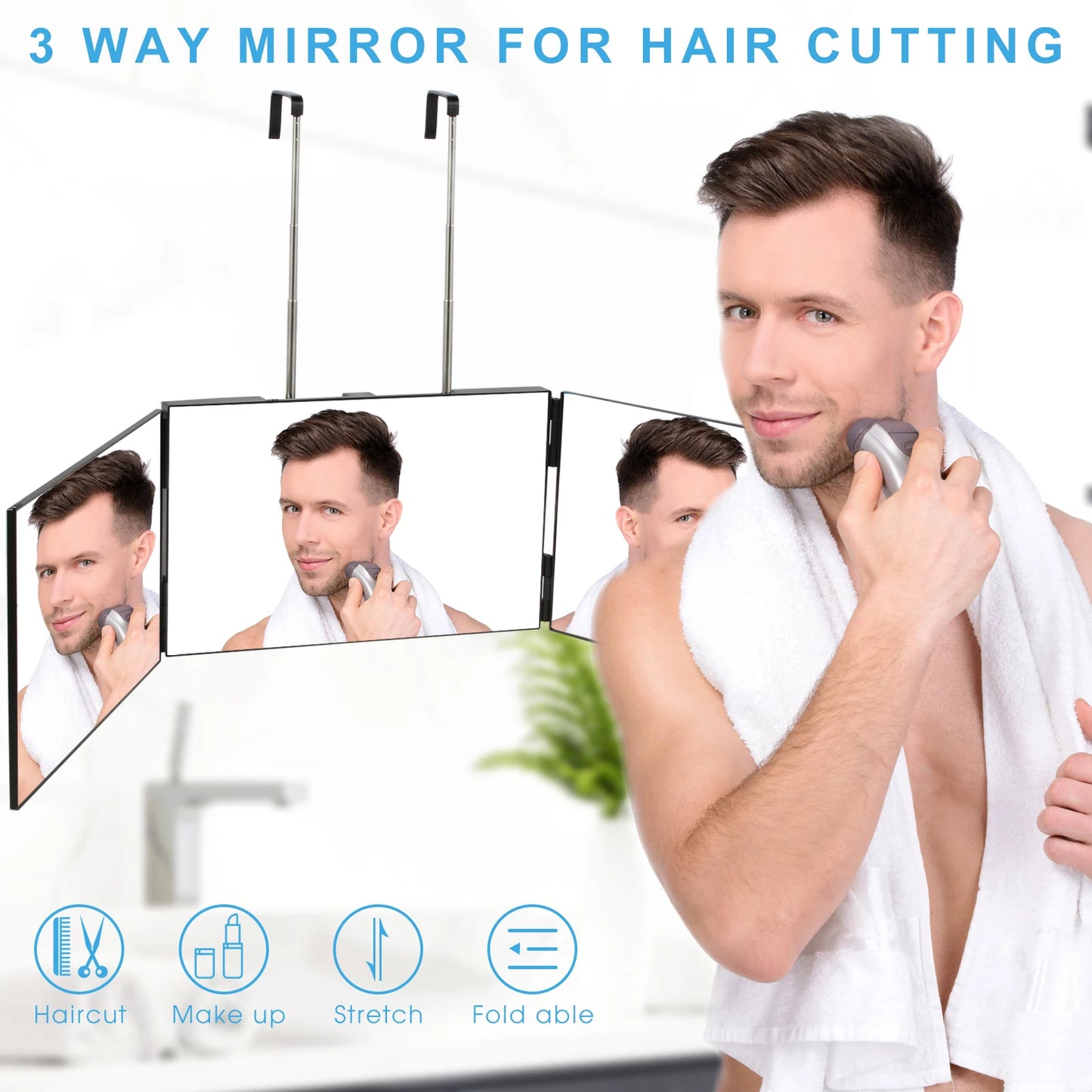 360 Degree Hair Cutting Mirror For Self Cut And Back View