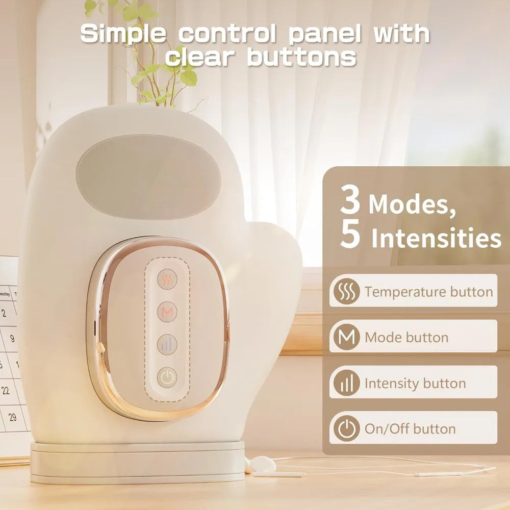 Cordless Hand Massager With Heat And Compression For Wrist Relief