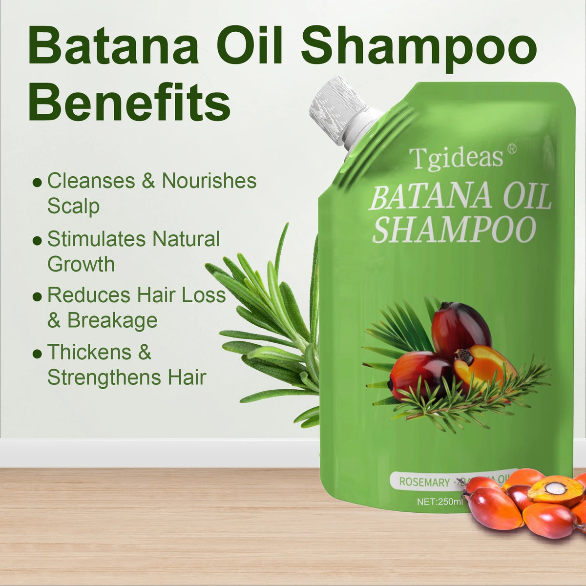Tgideas Rosemary Batana Oil Shampoo Hair Growth Formula