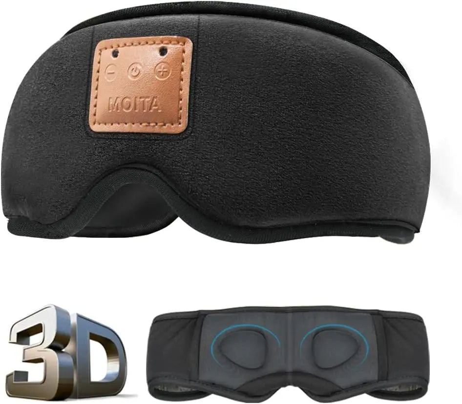 3D Bluetooth Sleeping Eye Mask With Built In Sponge Speakers