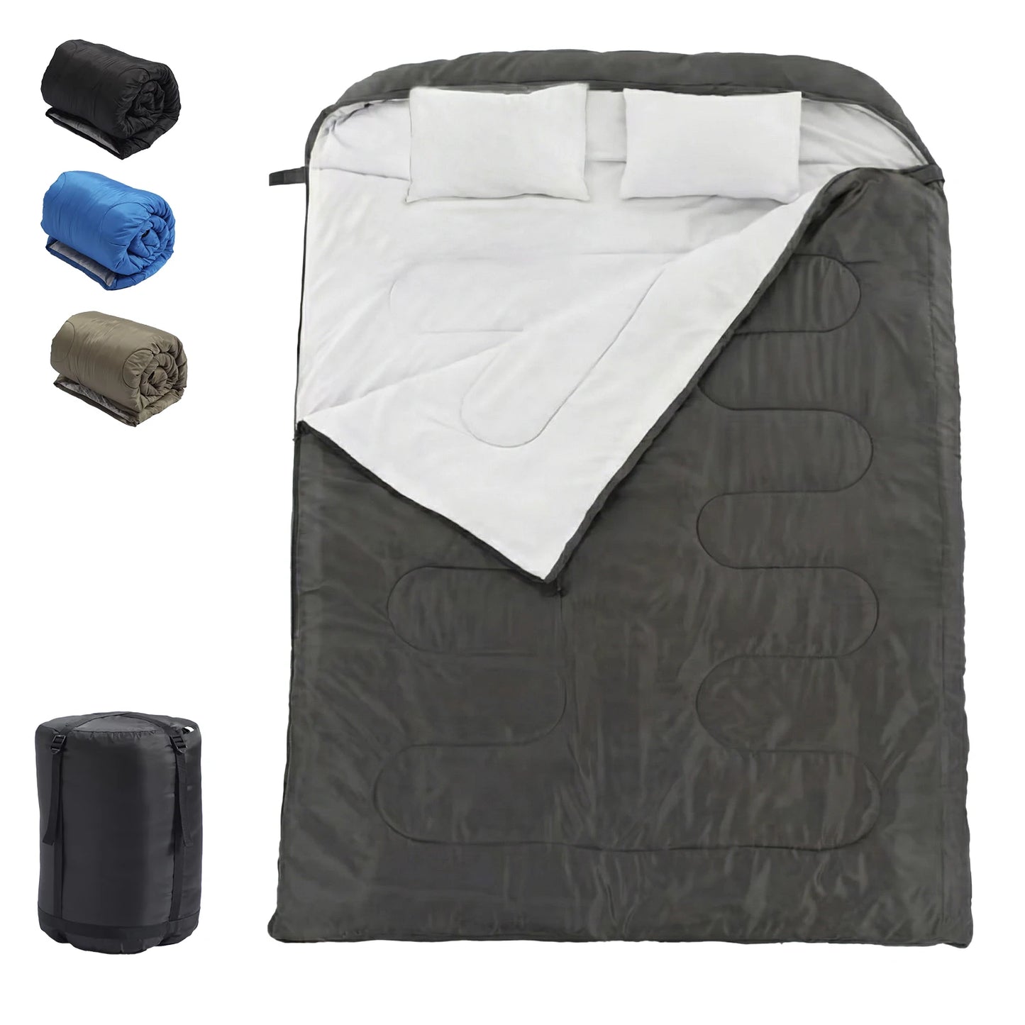 JHK Sleeping Bag With Pillow Lightweight Three Season