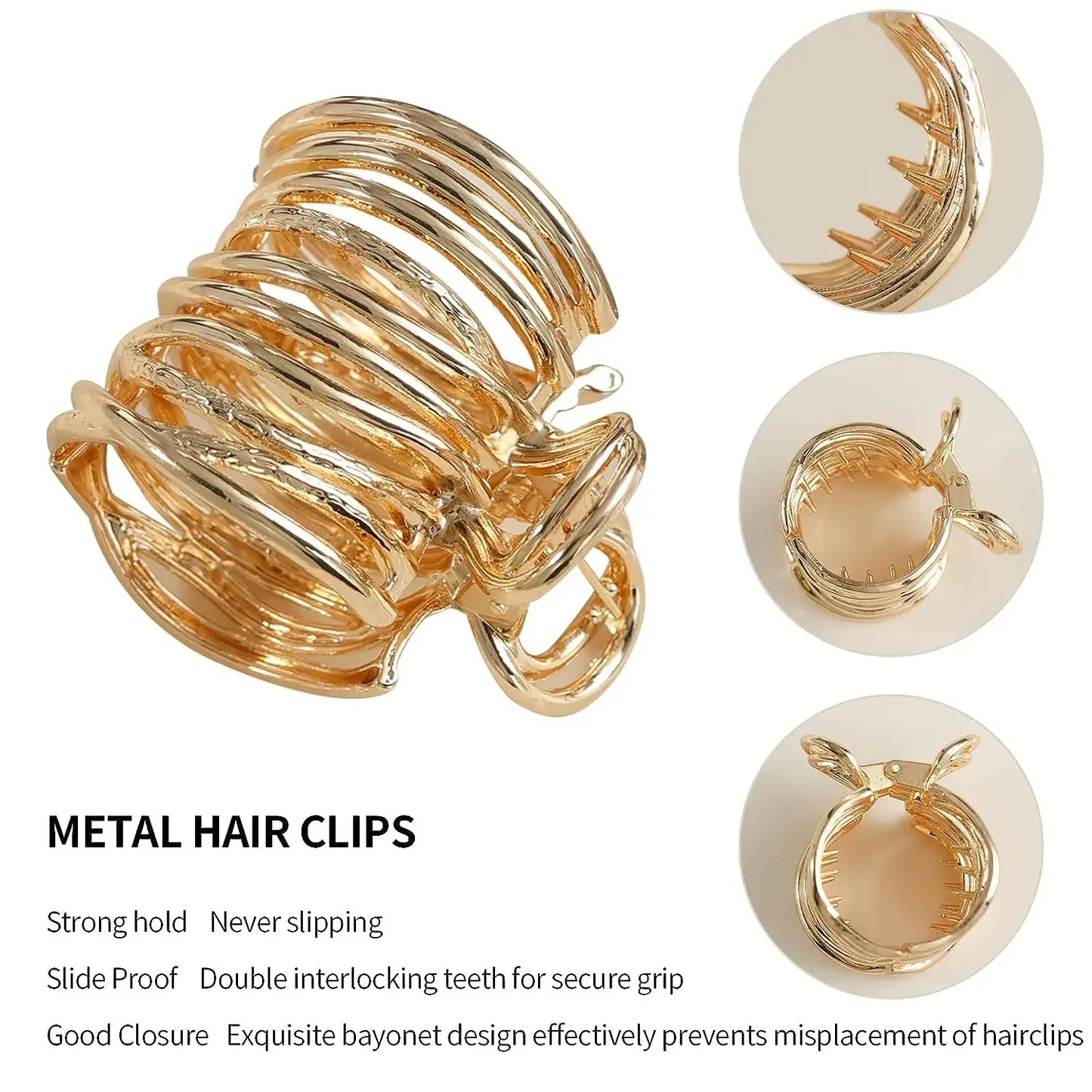 Geometric Metal Hair Clips For Women Claw Hairpins