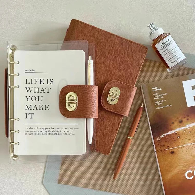 YTYIN Imitation Leather Travel Journal Diary Binder Loose Leaf Planner