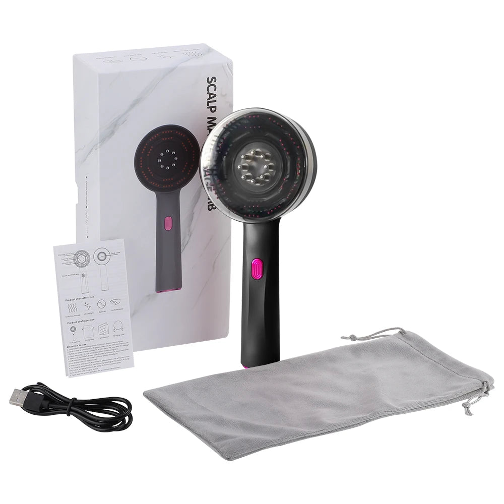 AFDEAL Electric Scalp Massager Comb With Light Therapy Device