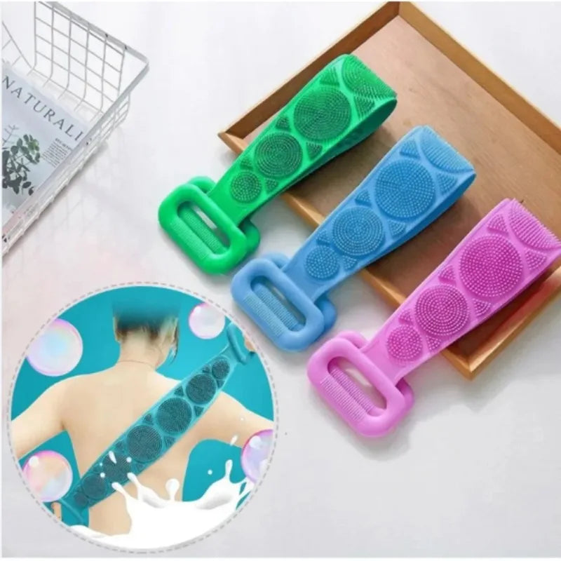 Silicone Back Scrubber Massage Sponge Bath Brush Exfoliating