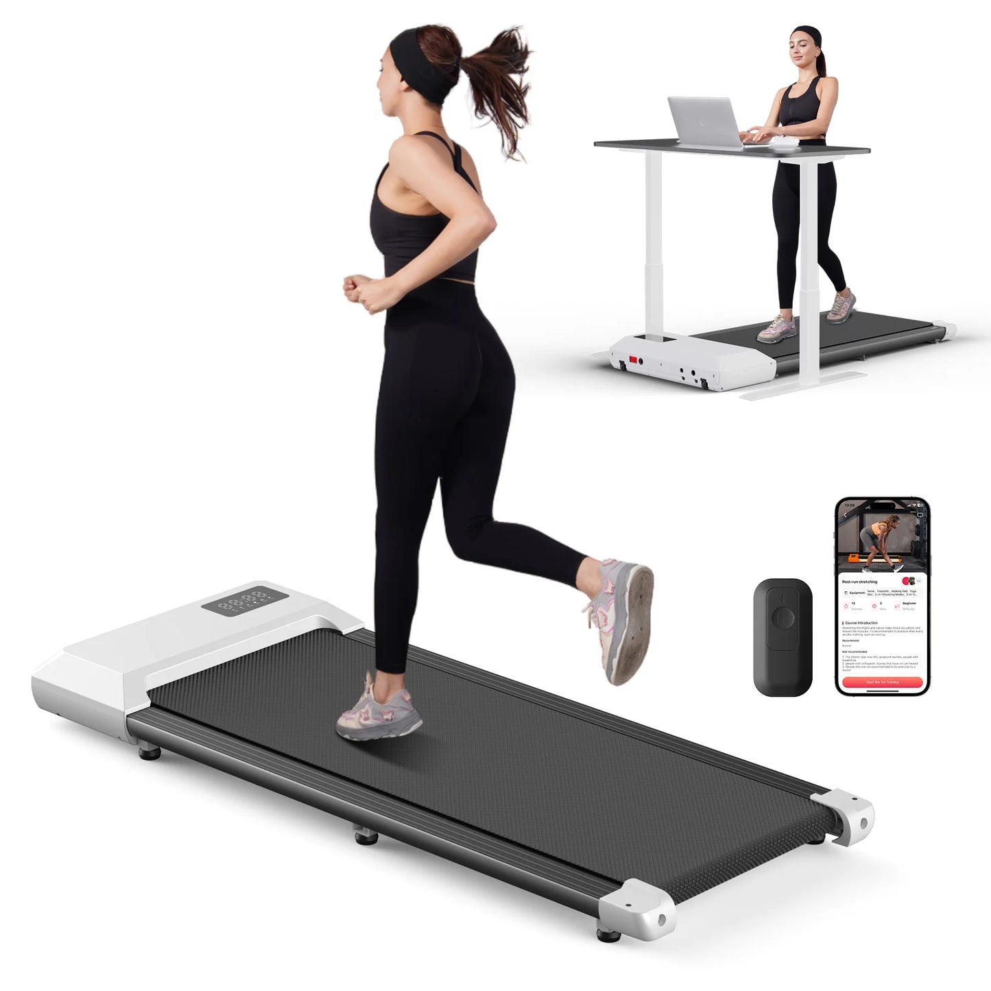 Superun 2in1 Treadmill for Home Fitness, 2.5HP, LCD Data Display