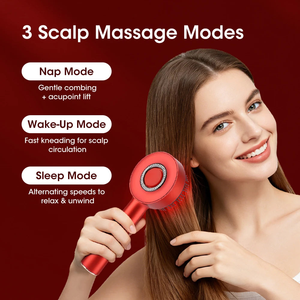 AFDEAL Electric Scalp Massager Comb With Light Therapy Device