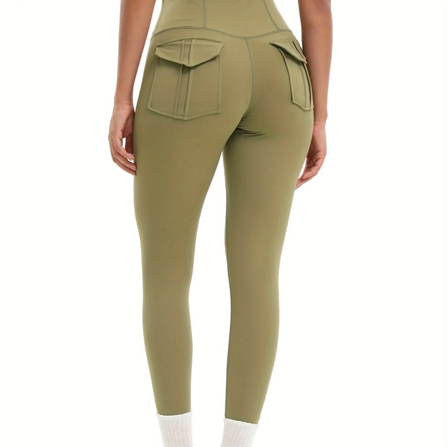 Women's High-Waist Leggings With Phone Pocket 4-Way Stretch Tummy Control