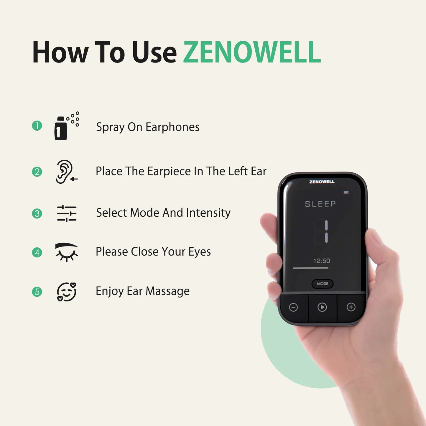 Zenowell Vagus Nerve Stimulation For Deep Sleep And Anxiety Relief