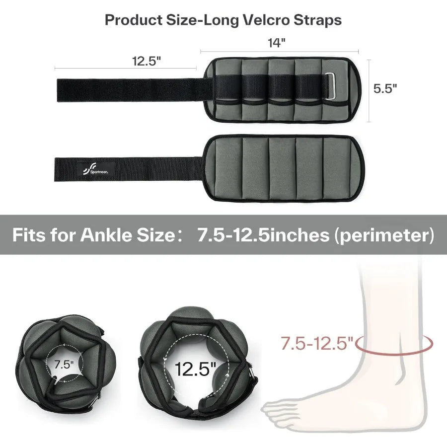 LISM Adjustable Ankle Weights For Strength Training And Fitness
