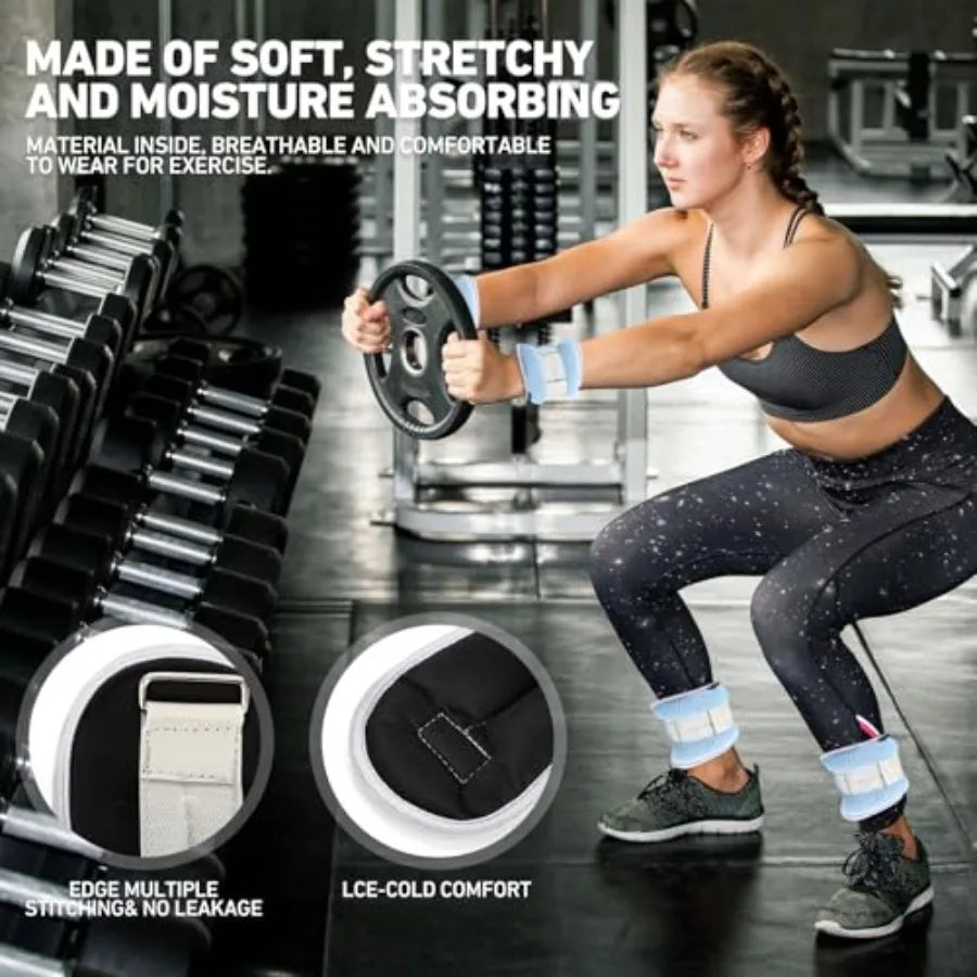 Adjustable Ankle Weight Set For Strength Training And Fitness