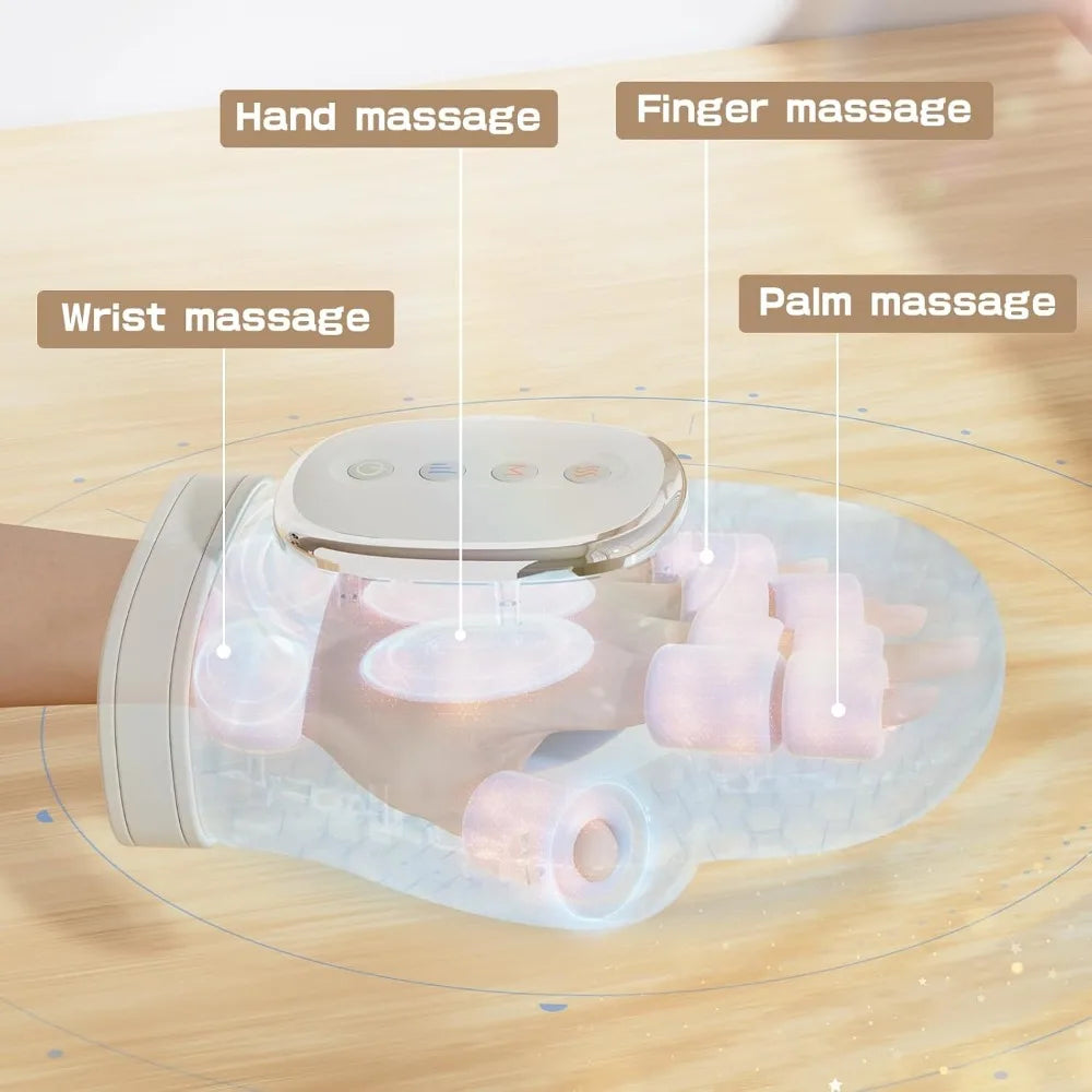 Cordless Hand Massager With Heat And Compression For Wrist Relief