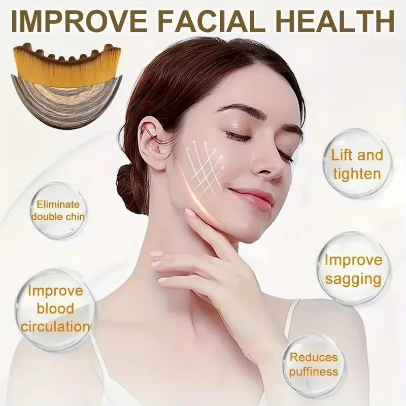 Portable Face and Neck Massage Brush for Facial Contour