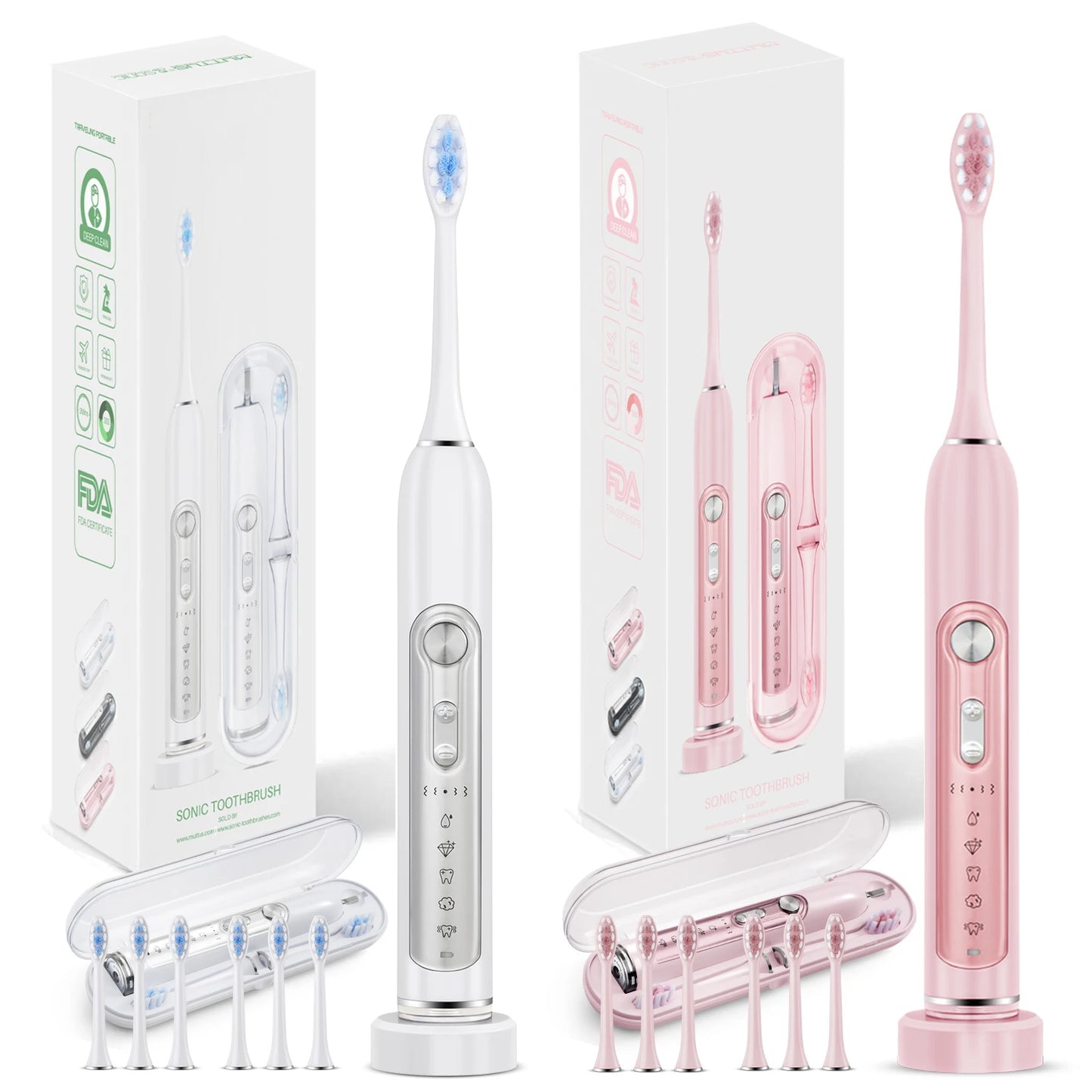 SUBORT S7 Super Sonic Electric Toothbrush For Adults With Timer