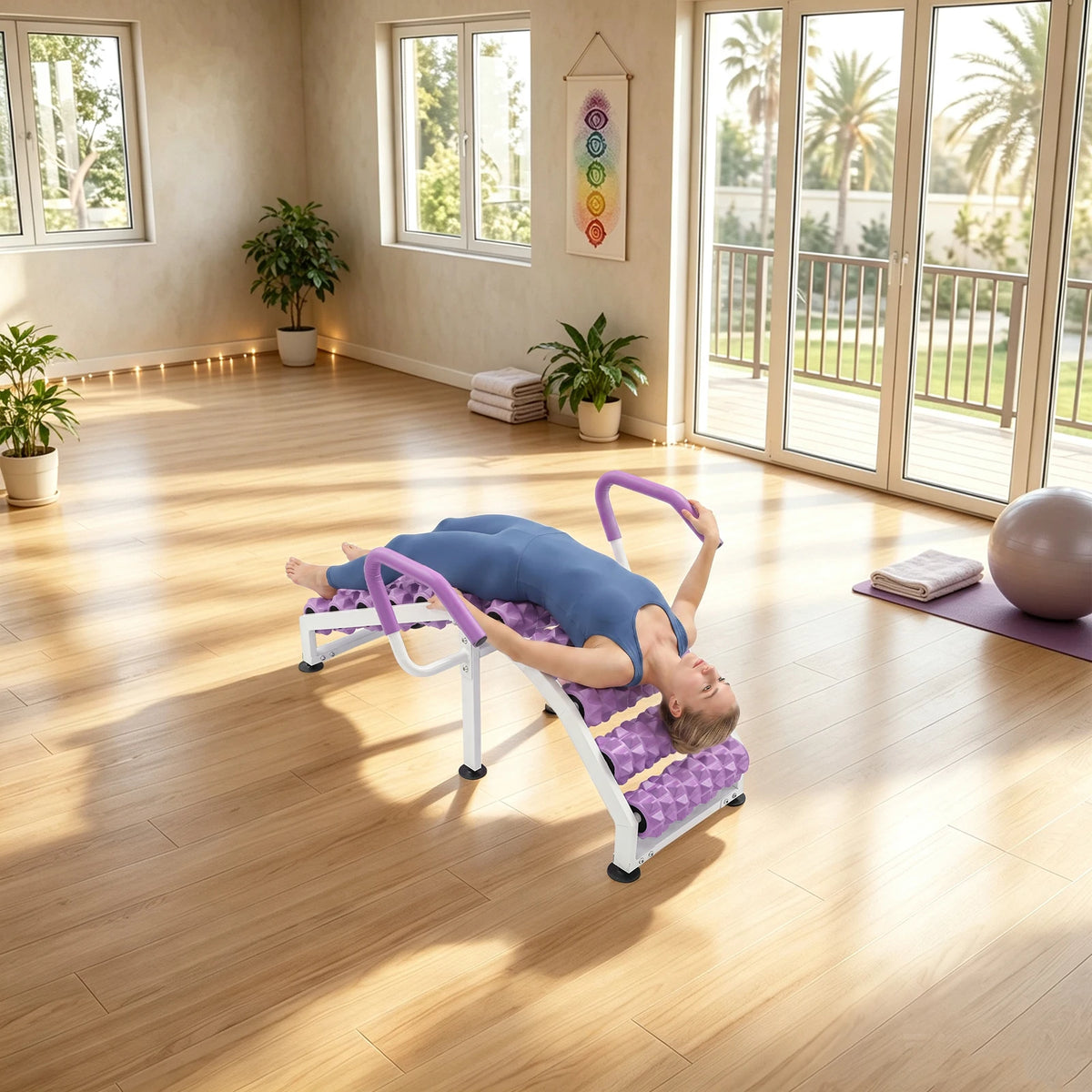 Multifunctional Folding Yoga Chair For Stretching Pilates Recovery
