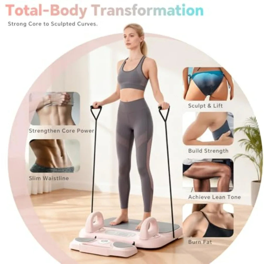 6-In-1 Foldable Pilates Reformer Board For Home Strength Training