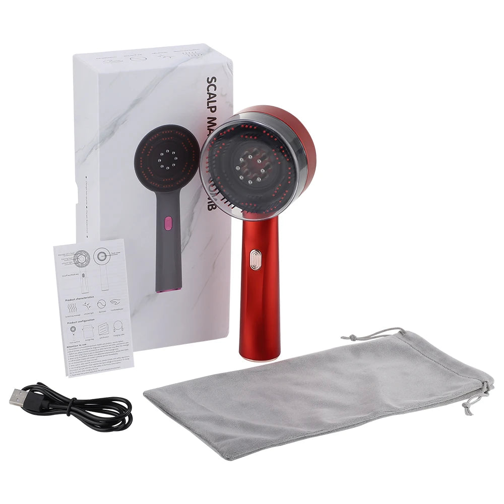 AFDEAL Electric Scalp Massager Comb With Light Therapy Device