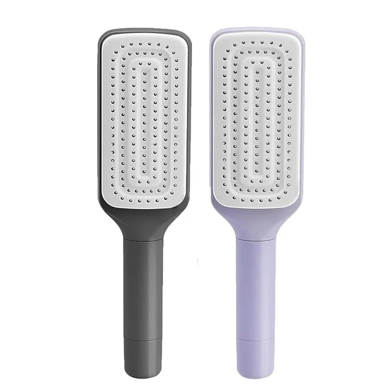 Self Cleaning Rotatable Hair Brush With Air Cushion Massage Comb