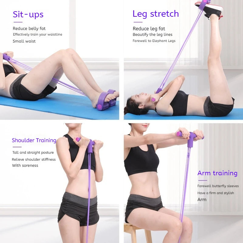 6 Tube Resistance Band Set For Full Body Strength Training