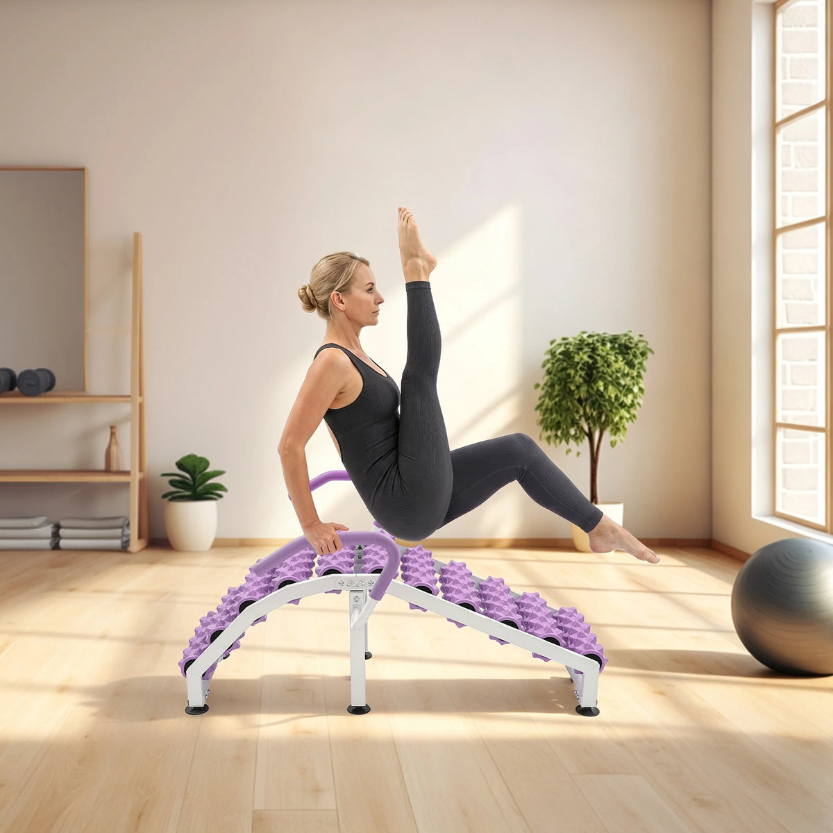 Multifunctional Folding Yoga Chair For Stretching Pilates Recovery