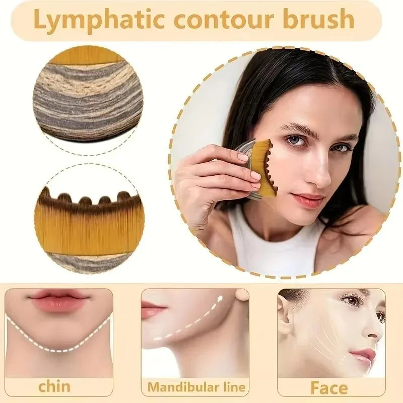 Portable Face and Neck Massage Brush for Facial Contour