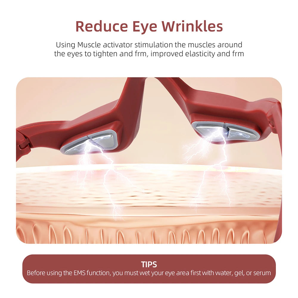 Foreverlily Red Eye Massager Glasses For Under Eye Fatigue Relief
