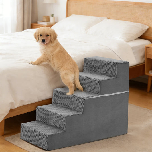 Right Angled Foam Pet Stairs With Non-Slip Surface For Home